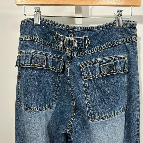 Y2K buckle back Flare Jeans Women’s size 4 Low Rise Denim - Picture 4 of 7